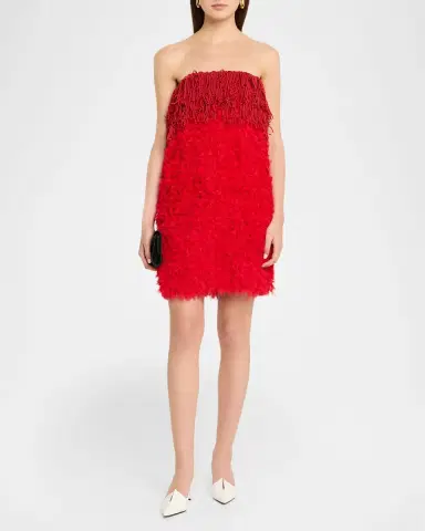 Diotima Bambola Strapless Fringe Textured Tulle Mini Dress | Thumbnail 2 Diotima Bambola Strapless Fringe Textured Tulle Mini Dress | Thumbnail 2