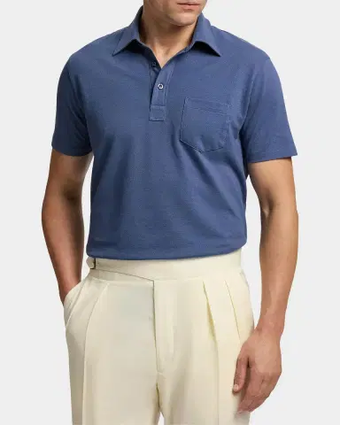 Ralph Lauren Purple Label Cotton-Cashmere Piqué Polo Shirt | Thumbnail 4 Ralph Lauren Purple Label Cotton-Cashmere Piqué Polo Shirt | Thumbnail 4