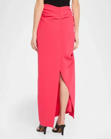 Christopher John Rogers Asymmetric Drape Midi Skirt | Thumbnail 3 Christopher John Rogers Asymmetric Drape Midi Skirt | Thumbnail 3