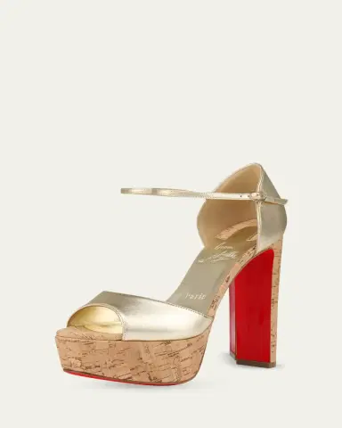 Christian Louboutin 130mm Sandaloo Metallic Leather Platform Sandals | Thumbnail 4 Christian Louboutin 130mm Sandaloo Metallic Leather Platform Sandals | Thumbnail 4