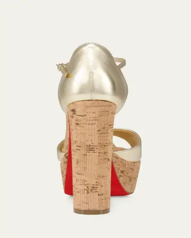 Christian Louboutin 130mm Sandaloo Metallic Leather Platform Sandals | Thumbnail 5 Christian Louboutin 130mm Sandaloo Metallic Leather Platform Sandals | Thumbnail 5