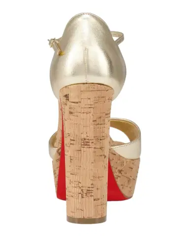 Christian Louboutin 130mm Sandaloo Metallic Leather Platform Sandals | Thumbnail 1 Christian Louboutin 130mm Sandaloo Metallic Leather Platform Sandals | Thumbnail 1