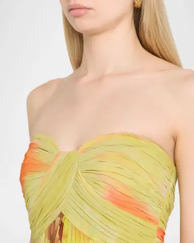 BADGLEY MISCHKA Draped Floral-Print Georgette Gown | Thumbnail 5 BADGLEY MISCHKA Draped Floral-Print Georgette Gown | Thumbnail 5