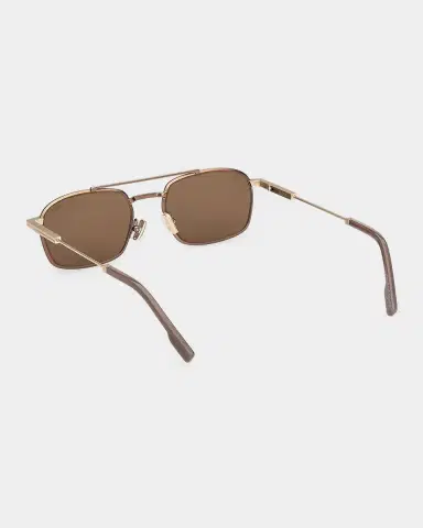Zegna Men's Double-Bridge Metal Rectangle Sunglasses | Thumbnail 4 Zegna Men's Double-Bridge Metal Rectangle Sunglasses | Thumbnail 4
