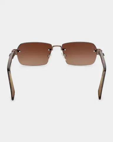 Christian Louboutin Men's Rimless Temple-Spike Metal Rectangle Sunglasses | Thumbnail 3 Christian Louboutin Men's Rimless Temple-Spike Metal Rectangle Sunglasses | Thumbnail 3