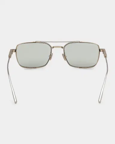 Zegna Men's Double-Bridge Titanium Rectangle Sunglasses | Thumbnail 3 Zegna Men's Double-Bridge Titanium Rectangle Sunglasses | Thumbnail 3