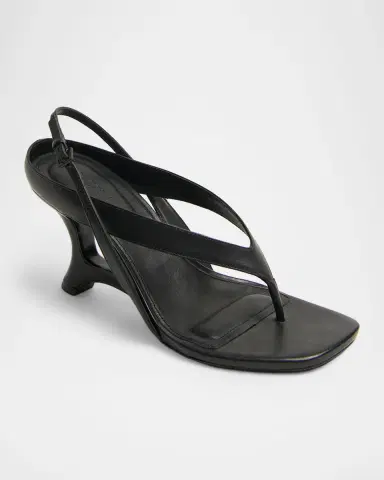 SIMKHAI Darya Leather Wedge Thong Sandals | Thumbnail 2 SIMKHAI Darya Leather Wedge Thong Sandals | Thumbnail 2