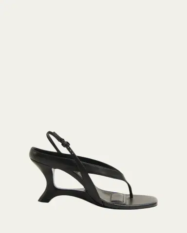 SIMKHAI Darya Leather Wedge Thong Sandals | Thumbnail 5 SIMKHAI Darya Leather Wedge Thong Sandals | Thumbnail 5