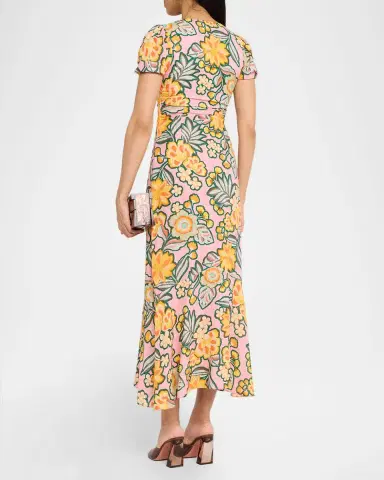 Misa Los Angeles Amara Desert Floral Midi Dress | Thumbnail 3 Misa Los Angeles Amara Desert Floral Midi Dress | Thumbnail 3