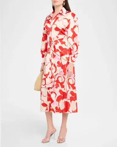 Misa Los Angeles Kasbah Floral Midi Shirtdress | Thumbnail 4 Misa Los Angeles Kasbah Floral Midi Shirtdress | Thumbnail 4