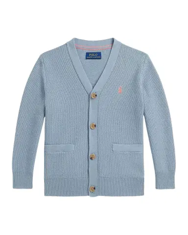 Polo Ralph Lauren Little Boy 's & Boy 's Mesh-Knit Cotton V-Neck Cardigan | Thumbnail 1 Polo Ralph Lauren Little Boy 's & Boy 's Mesh-Knit Cotton V-Neck Cardigan | Thumbnail 1
