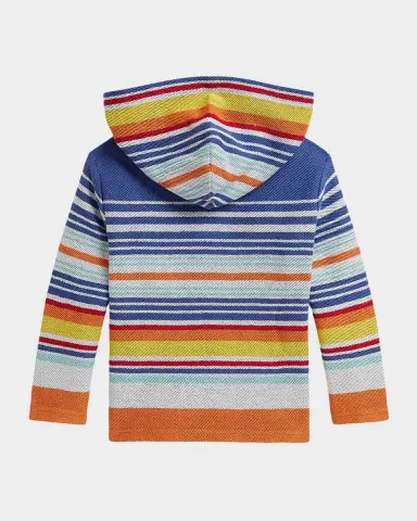 Polo Ralph Lauren Little Boy's & Boy's Striped Cotton Terry Hoodie | Thumbnail 2 Polo Ralph Lauren Little Boy's & Boy's Striped Cotton Terry Hoodie | Thumbnail 2