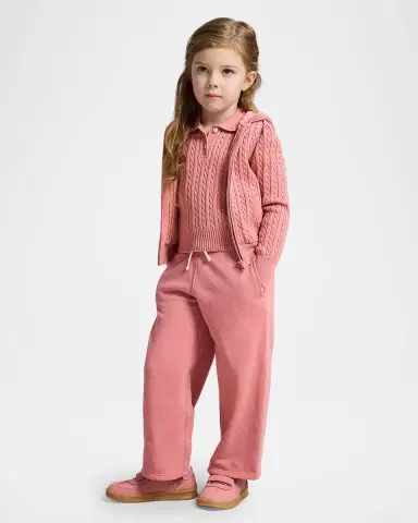 Polo Ralph Lauren Little Girl 's & Girl 's Mini-Cable Cotton Polo Sweater | Thumbnail 6 Polo Ralph Lauren Little Girl 's & Girl 's Mini-Cable Cotton Polo Sweater | Thumbnail 6