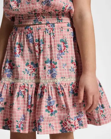 Polo Ralph Lauren Little Girl 's & Girl 's Floral Slub Cotton Top & Skirt | Thumbnail 6 Polo Ralph Lauren Little Girl 's & Girl 's Floral Slub Cotton Top & Skirt | Thumbnail 6