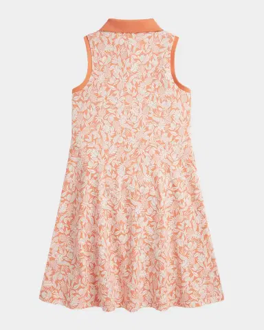 Polo Ralph Lauren Girl 's Pineapple Faux-Wrap Mesh Polo Dress, Size S-XL | Thumbnail 5 Polo Ralph Lauren Girl 's Pineapple Faux-Wrap Mesh Polo Dress, Size S-XL | Thumbnail 5