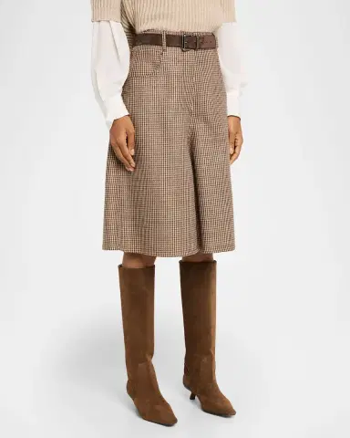 Brunello Cucinelli Wool-Blend Houndstooth Bermuda Shorts | Thumbnail 4 Brunello Cucinelli Wool-Blend Houndstooth Bermuda Shorts | Thumbnail 4