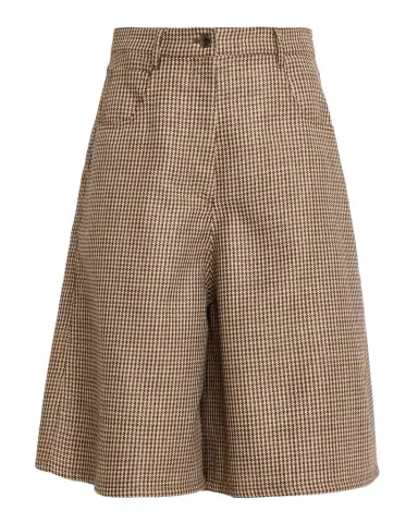 Brunello Cucinelli Wool-Blend Houndstooth Bermuda Shorts | Thumbnail 1 Brunello Cucinelli Wool-Blend Houndstooth Bermuda Shorts | Thumbnail 1