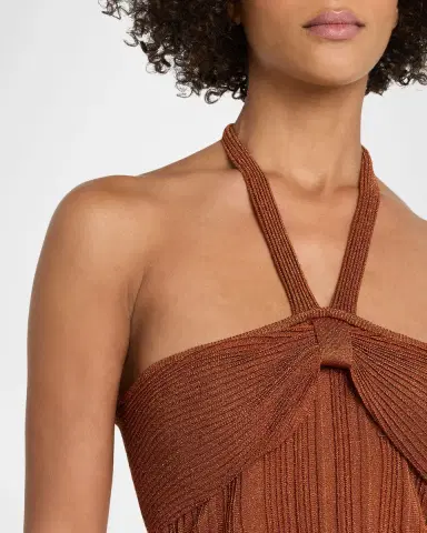 Zimmermann Indra Metallic Halter Dress | Thumbnail 5 Zimmermann Indra Metallic Halter Dress | Thumbnail 5