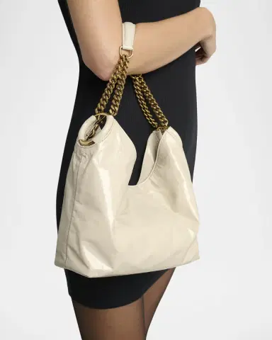 Saint Laurent Hortense YSL Ring Leather Hobo Bag | Thumbnail 2 Saint Laurent Hortense YSL Ring Leather Hobo Bag | Thumbnail 2