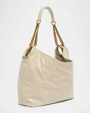 Saint Laurent Hortense YSL Ring Leather Hobo Bag | Thumbnail 3 Saint Laurent Hortense YSL Ring Leather Hobo Bag | Thumbnail 3