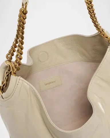 Saint Laurent Hortense YSL Ring Leather Hobo Bag | Thumbnail 4 Saint Laurent Hortense YSL Ring Leather Hobo Bag | Thumbnail 4