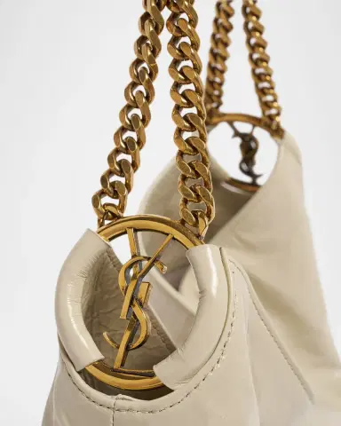 Saint Laurent Hortense YSL Ring Leather Hobo Bag | Thumbnail 6 Saint Laurent Hortense YSL Ring Leather Hobo Bag | Thumbnail 6