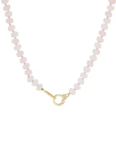 Sorellina 18K Rose Quartz Beaded Necklace | Thumbnail 1 Sorellina 18K Rose Quartz Beaded Necklace | Thumbnail 1