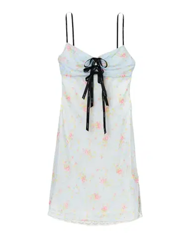 Marc Jacobs Blurred Floral Chiffon Mini Slip Dress | Thumbnail 1 Marc Jacobs Blurred Floral Chiffon Mini Slip Dress | Thumbnail 1