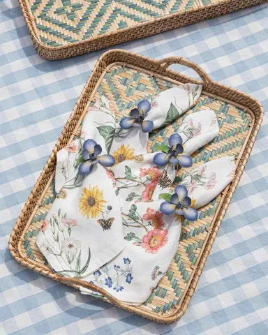 Juliska Floral Garden Napkins, Set of 4 | Thumbnail 6 Juliska Floral Garden Napkins, Set of 4 | Thumbnail 6