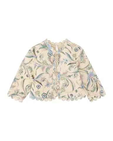 Zimmermann Girl's Indra Floral Quilted Jacket, Size 1- | Thumbnail 3 Zimmermann Girl's Indra Floral Quilted Jacket, Size 1- | Thumbnail 3