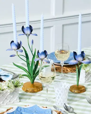 Juliska Meadow Walk Iris 9" Candlestick | Thumbnail 5 Juliska Meadow Walk Iris 9" Candlestick | Thumbnail 5