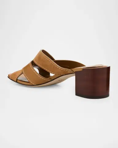 Tod 's 55mm Mixed Leather Block-Heel Sandals | Thumbnail 4 Tod 's 55mm Mixed Leather Block-Heel Sandals | Thumbnail 4