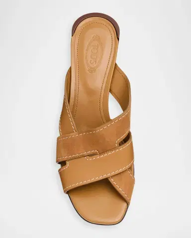 Tod 's 55mm Mixed Leather Block-Heel Sandals | Thumbnail 6 Tod 's 55mm Mixed Leather Block-Heel Sandals | Thumbnail 6