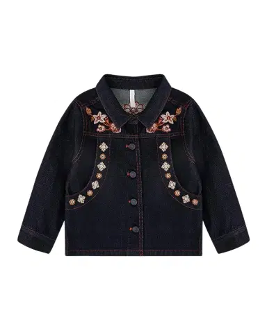 Zimmermann Girl's Aster Embroidered Denim Jacket, Size 1-1 | Thumbnail 1 Zimmermann Girl's Aster Embroidered Denim Jacket, Size 1-1 | Thumbnail 1