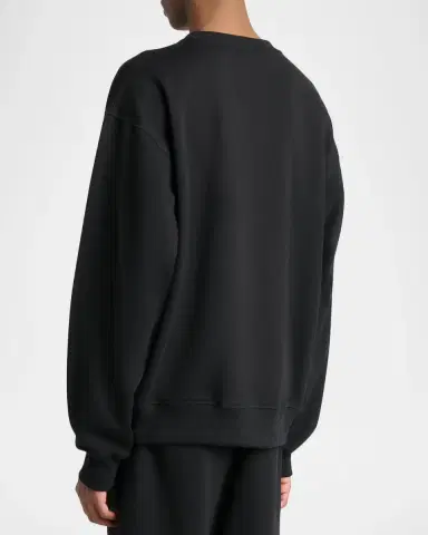 Balmain Men 's Floral Logo Crest Crewneck Sweatshirt | Thumbnail 3 Balmain Men 's Floral Logo Crest Crewneck Sweatshirt | Thumbnail 3