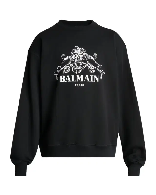Men 's Floral Logo Crest Crewneck Sweatshirt Men 's Floral Logo Crest Crewneck Sweatshirt