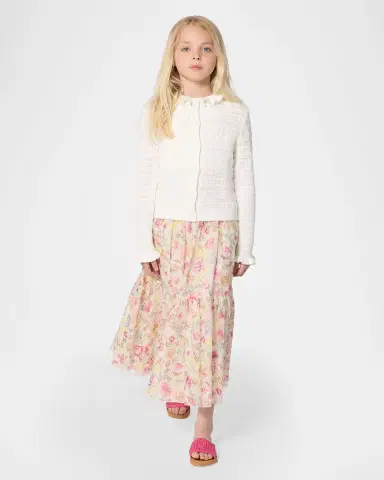 Chloé Girl 's Crochet Slide Sandals, Toddler/Kids | Thumbnail 3 Chloé Girl 's Crochet Slide Sandals, Toddler/Kids | Thumbnail 3