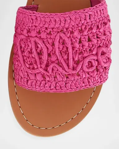 Chloé Girl 's Crochet Slide Sandals, Toddler/Kids | Thumbnail 5 Chloé Girl 's Crochet Slide Sandals, Toddler/Kids | Thumbnail 5