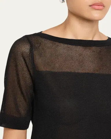 Kobi Halperin Romi Mesh-Yoke Knit Top | Thumbnail 5 Kobi Halperin Romi Mesh-Yoke Knit Top | Thumbnail 5