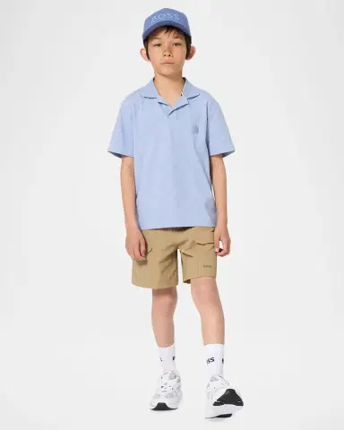 BOSS Boy 's Quilted-Effect Stretch Cotton Polo Shirt, Size 8-16 | Thumbnail 4 BOSS Boy 's Quilted-Effect Stretch Cotton Polo Shirt, Size 8-16 | Thumbnail 4