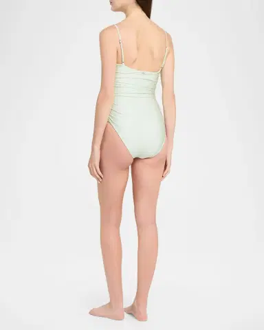 Simkhai Laine Ruched One-Piece Swimsuit | Thumbnail 3 Simkhai Laine Ruched One-Piece Swimsuit | Thumbnail 3
