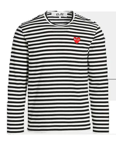 Comme des Garçons Mini Heart Long-Sleeve Cotton Tee | Thumbnail 2 Comme des Garçons Mini Heart Long-Sleeve Cotton Tee | Thumbnail 2