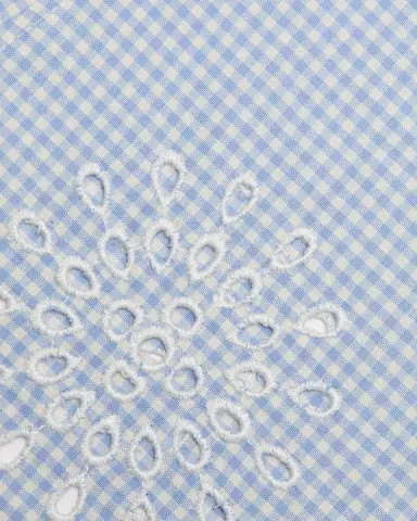 Cinq à Sept Jessa Gingham Eyelet Cotton-Blend Top | Thumbnail 5 Cinq à Sept Jessa Gingham Eyelet Cotton-Blend Top | Thumbnail 5