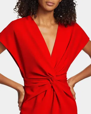 PRABAL GURUNG Jackie Twisted Cap-Sleeve Midi Dress | Thumbnail 5 PRABAL GURUNG Jackie Twisted Cap-Sleeve Midi Dress | Thumbnail 5