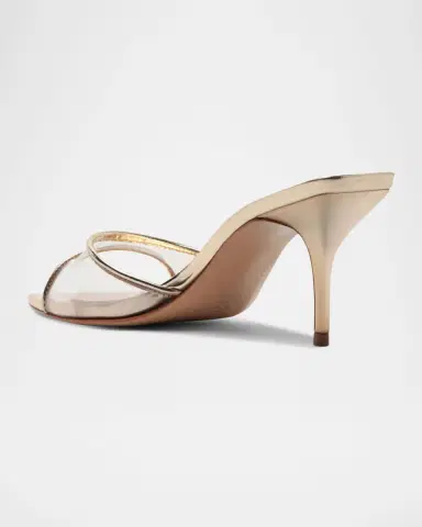 Schutz 75mm Elodie Vinyl Metallic Leather Mules | Thumbnail 3 Schutz 75mm Elodie Vinyl Metallic Leather Mules | Thumbnail 3