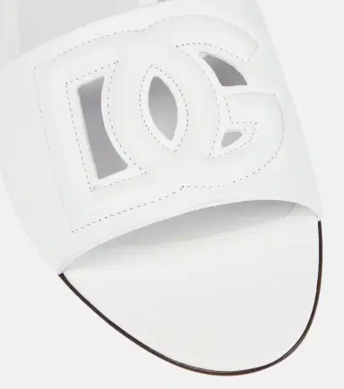 Dolce & Gabbana Logo cutout leather slides | Thumbnail 4 Dolce & Gabbana Logo cutout leather slides | Thumbnail 4