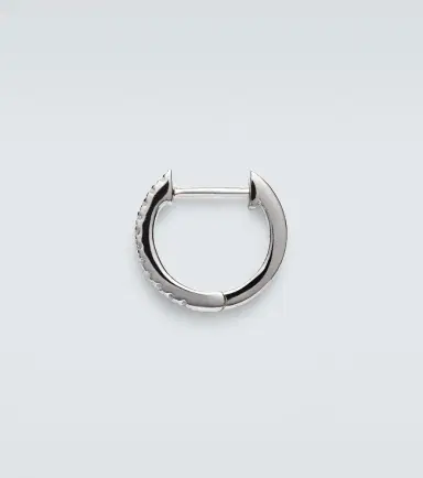 Mateo 14kt white gold single earring with diamonds | Thumbnail 2 Mateo 14kt white gold single earring with diamonds | Thumbnail 2