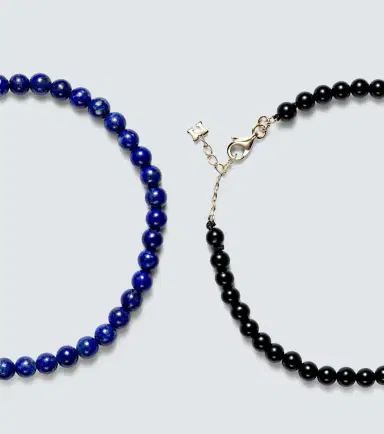 Mateo Set of 2 14kt gold beaded bracelets with lapis lazuli and onyx | Thumbnail 2 Mateo Set of 2 14kt gold beaded bracelets with lapis lazuli and onyx | Thumbnail 2