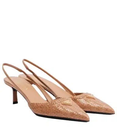 Prada Woven leather slingback pumps | Thumbnail 1 Prada Woven leather slingback pumps | Thumbnail 1