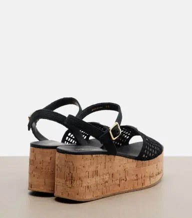 Prada Crochet wedge sandals | Thumbnail 3 Prada Crochet wedge sandals | Thumbnail 3